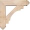 Ekena Millwork Merced Arts and Crafts Smooth Bracket w/ Offset Brace, Douglas Fir, 7 1/2"W x 30"D x 30"H BKT0806X30X30MRC03SDF - alternate 3